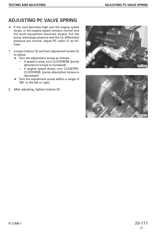 Komatsu Pc15mr-1 Excavator Service Manual