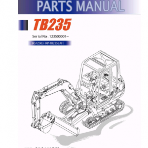 Takeuchi Tb235 Compact Excavator Service Manual