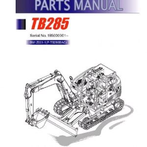 Takeuchi Tb285 Compact Excavator Service Manual