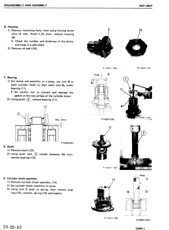 Komatsu D66s-1 Dozer Service Manual