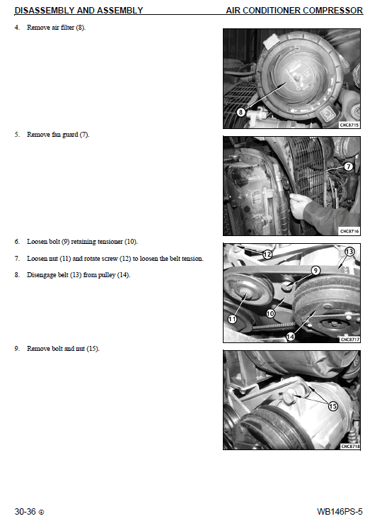 Komatsu Wb146ps-5 Backhoe Loader Service Manual