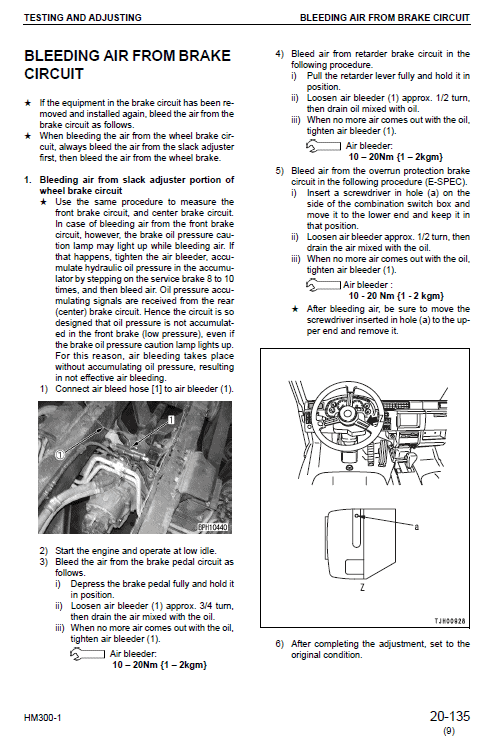 Komatsu Hm300-1 Dump Truck Service Manual