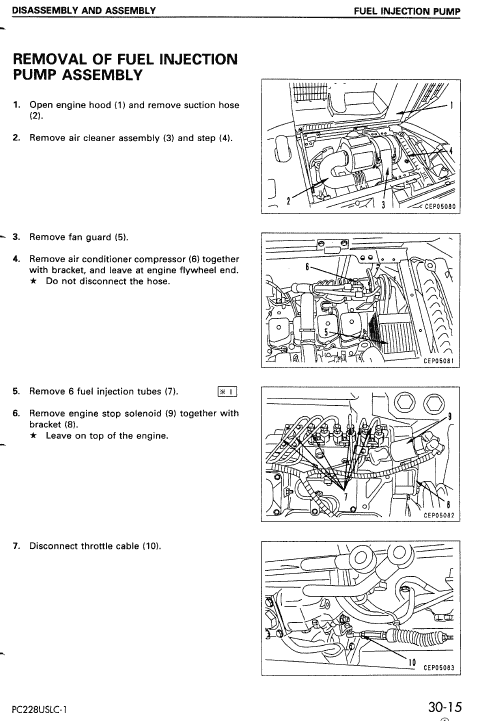 Komatsu Pc228us-2, Pc228uslc-1 And Pc228uslc-2 Excavator Manual