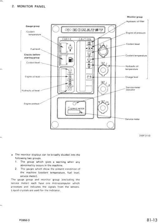 Komatsu Pc650-3, Pc650lc-3, Pc650se-3 Excavator Service Manual