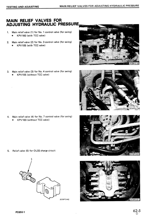 Komatsu Pc650-1 Excavator Service Manual