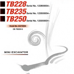 Takeuchi Tb235 Compact Excavator Service Manual