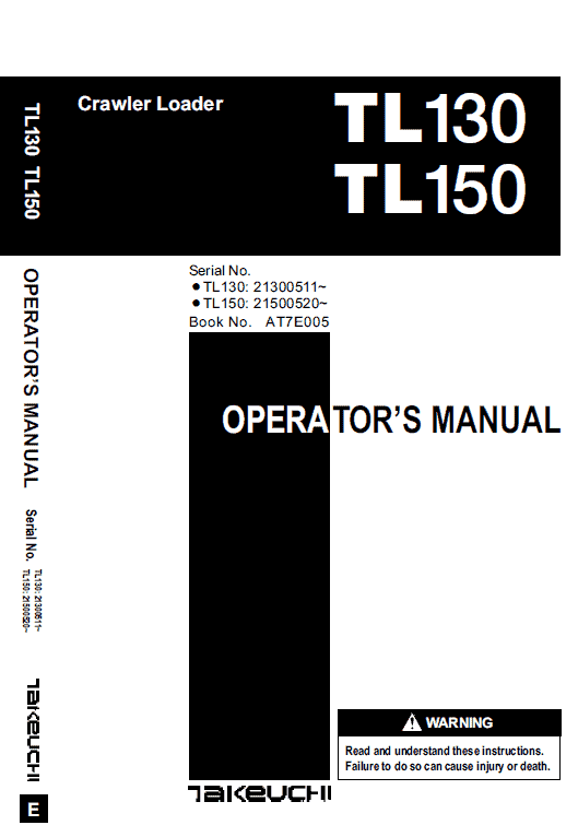 Takeuchi Tl130 Loader Service Manual