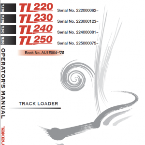 Takeuchi Tl220 Loader Service Manual