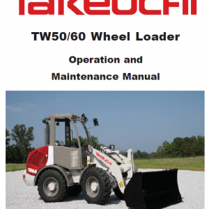 Takeuchi Tw50 Wheel Loader Service Manual