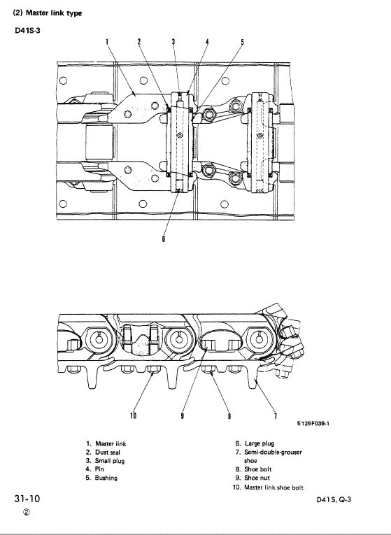 Komatsu D41s-3 And D41q-3 Dozer Service Manual