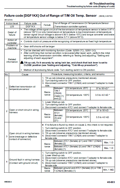 Komatsu Hm300-3 Dump Truck Service Manual