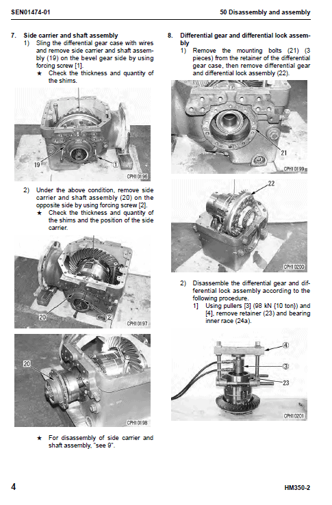 Komatsu Hm350-2 Dump Truck Service Manual