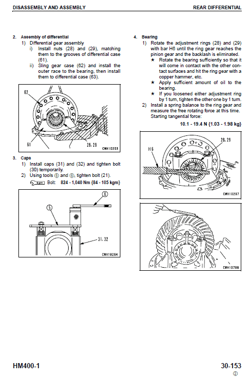 Komatsu Hm400-1 Dump Truck Service Manual