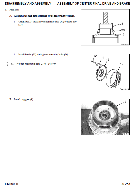 Komatsu Hm400-1l Dump Truck Service Manual