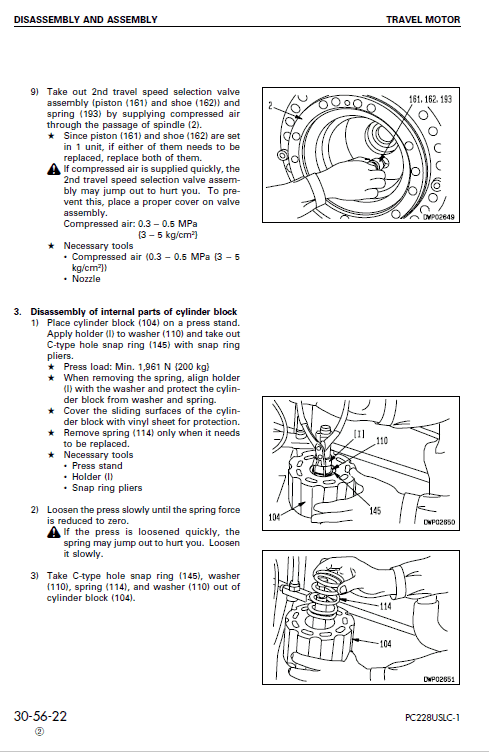 Komatsu Pc228us-2, Pc228uslc-1 And Pc228uslc-2 Excavator Manual