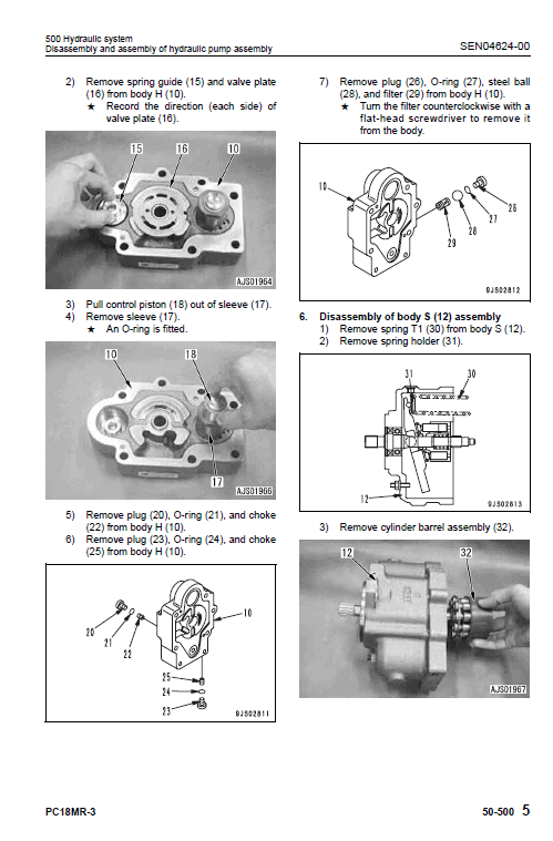 Komatsu Pc18mr-3 Excavator Service Manual