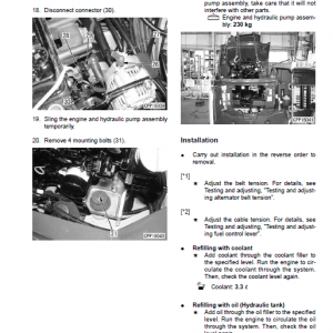 Komatsu Pc27mr-3, Pc30mr-3, Pc35mr-3 Excavator Service Manual