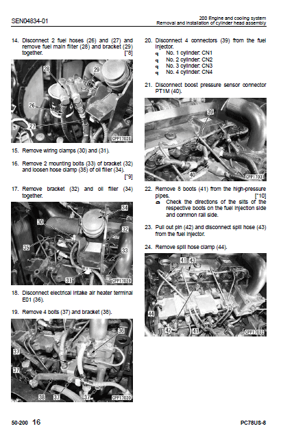 Komatsu Pc78us-8 Excavator Service Manual