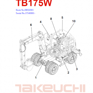 Takeuchi Tb175 And Tb175w Excavator Service Manual