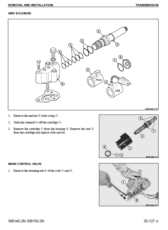 Komatsu Wb140-2n And Wb150-2n Backhoe Loader Service Manual