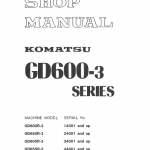 Komatsu Gd600r-3, Gd605r-3, Gd650r-3 Grader Service Manual