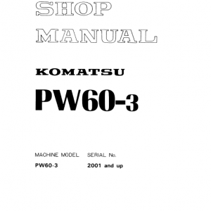 Komatsu Pw60-3 Excavator Service Manual