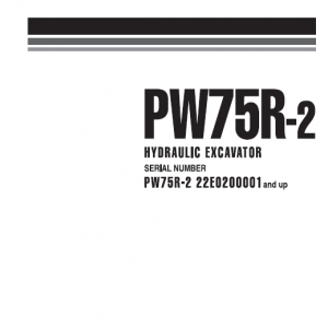 Komatsu Pw75r-2 Excavator Service Manual