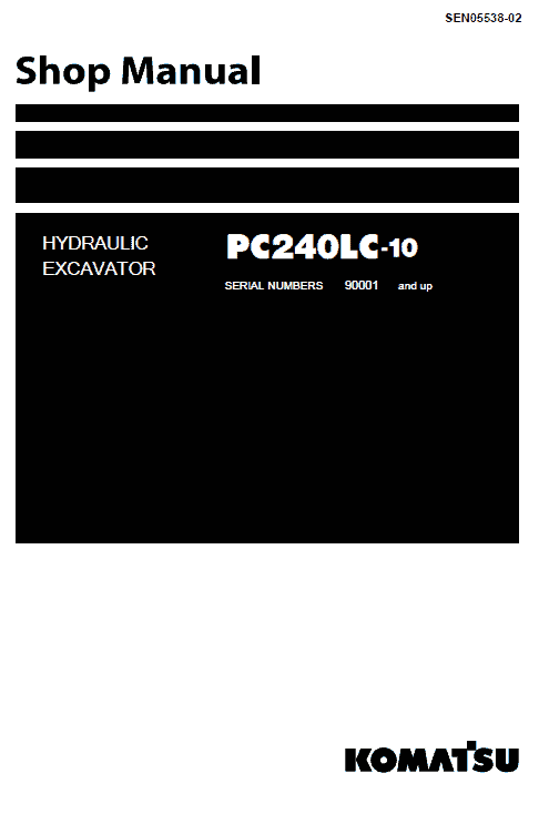 Komatsu Pc240lc-10 Excavator Service Manual