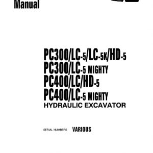 Komatsu Pc400-5, Pc400lc-5, Pc400hd-5 Excavator Service Manual