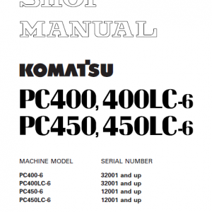 Komatsu Pc400-6, Pc400lc-6 Excavator Service Manual