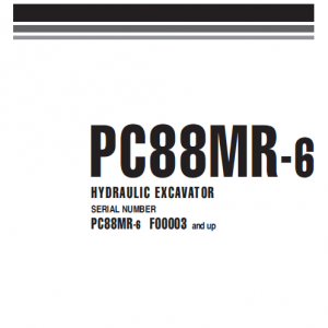 Komatsu Pc88mr-6 Excavator Service Manual