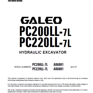 Komatsu Pc200lc-7l And Pc220lc-7l Service Manual