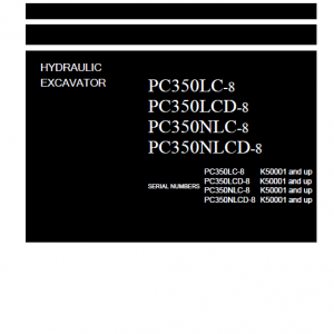 Komatsu Pc400-8, Pc400lc-8 Excavator Service Manual