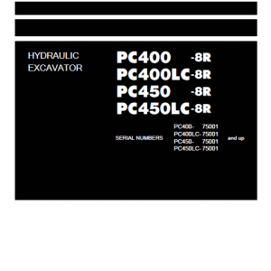 Komatsu Pc400-8r, Pc400lc-8r, Pc450-8r, Pc450lc-8r Excavator Manual