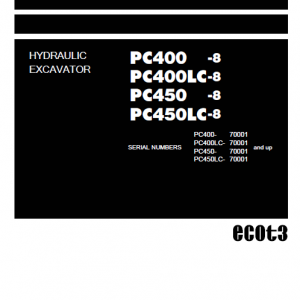 Komatsu Pc400-8, Pc400lc-8 Excavator Service Manual