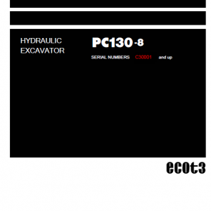 Komatsu Pc130-8 Excavator Service Manual