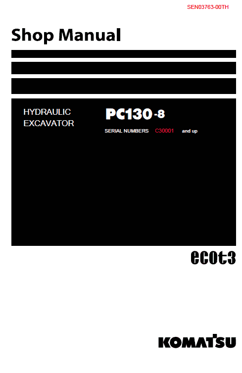 Komatsu Pc130-8 Excavator Service Manual