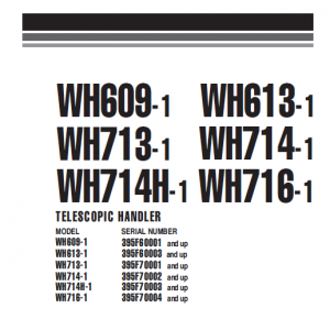 Komatsu Wh609-1, Wh613-1 Telescopic Handler Service Manual