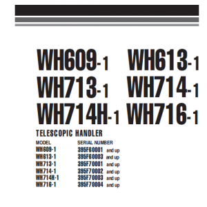 Komatsu Wh714-1, Wh716-1 Telescopic Handler Service Manual