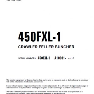 Komatsu 450fxl-1 Feller Buncher Service Manual