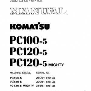 Komatsu Pc100-5 And Pc120-5 Excavator Service Manual