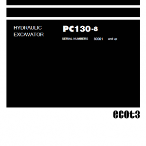 Komatsu Pc130-8 Excavator Service Manual