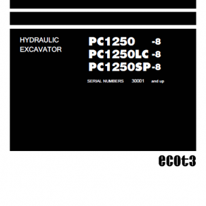 Komatsu Pc1250-8, Pc1250sp-8, Pc1250lc-8 Excavator Service Manual