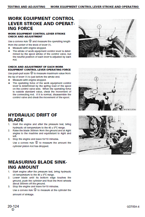 Komatsu Gd705a-4, Gd705r-4 Motor Grader Service Manual