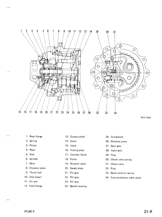 Komatsu Pc60-5, Pc60l-5, Pc60u-5 Excavator Service Manual