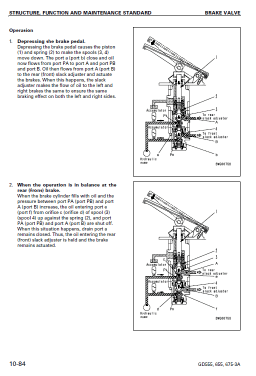 Komatsu Gd555-3a, Gd655-3a, Gd675-3a Grader Service Manual