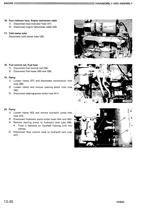 Komatsu Gd600r-1, Gd605r-1, Gd650r-1 Grader Service Manual