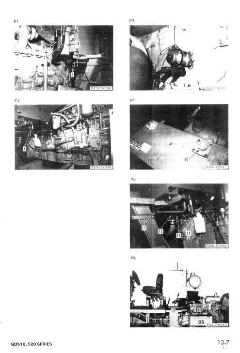 Komatsu Gd521a-1, Gd521r-1, Gd522a-1, Gd523a-1 Motor Grader Manual