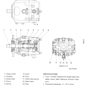 Komatsu Pw05-1 Excavator Service Manual