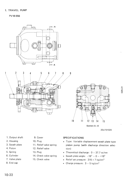 Komatsu Pw05-1 Excavator Service Manual